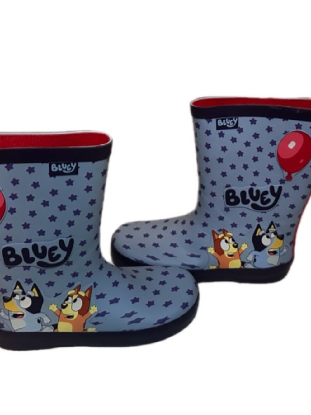 Kids' Light Blue Rain Boots with Balloon Design